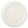 ECOSAVE Tableware, Plate, Bagasse, 10.13" dia, White,  16/Pack2